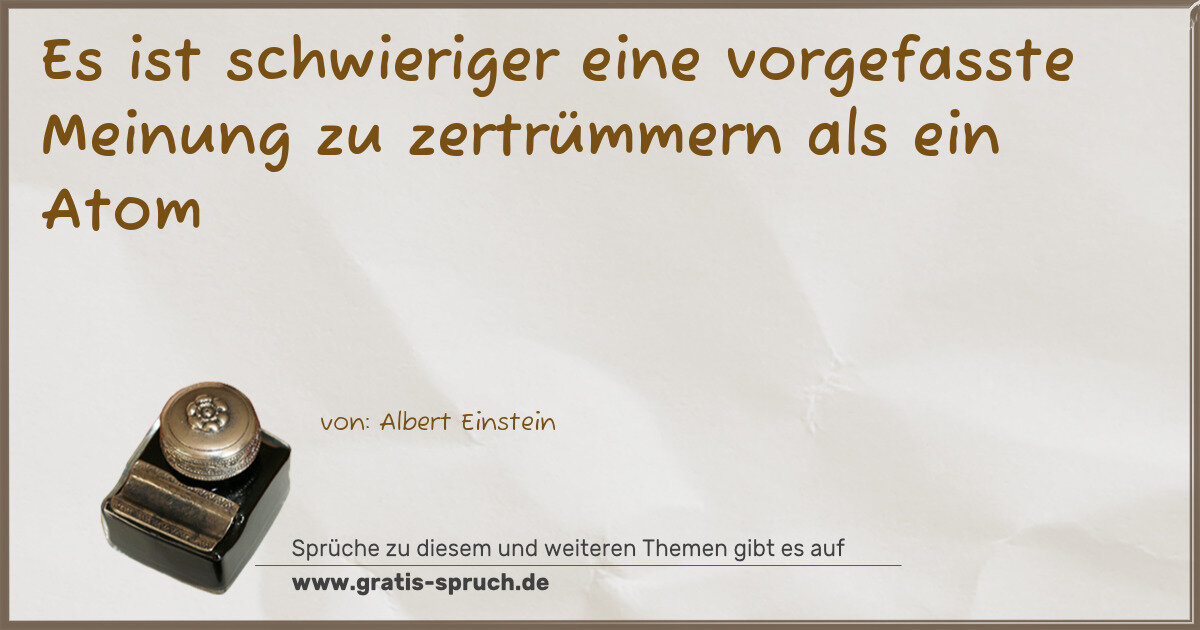 Spruchbild: Meinung