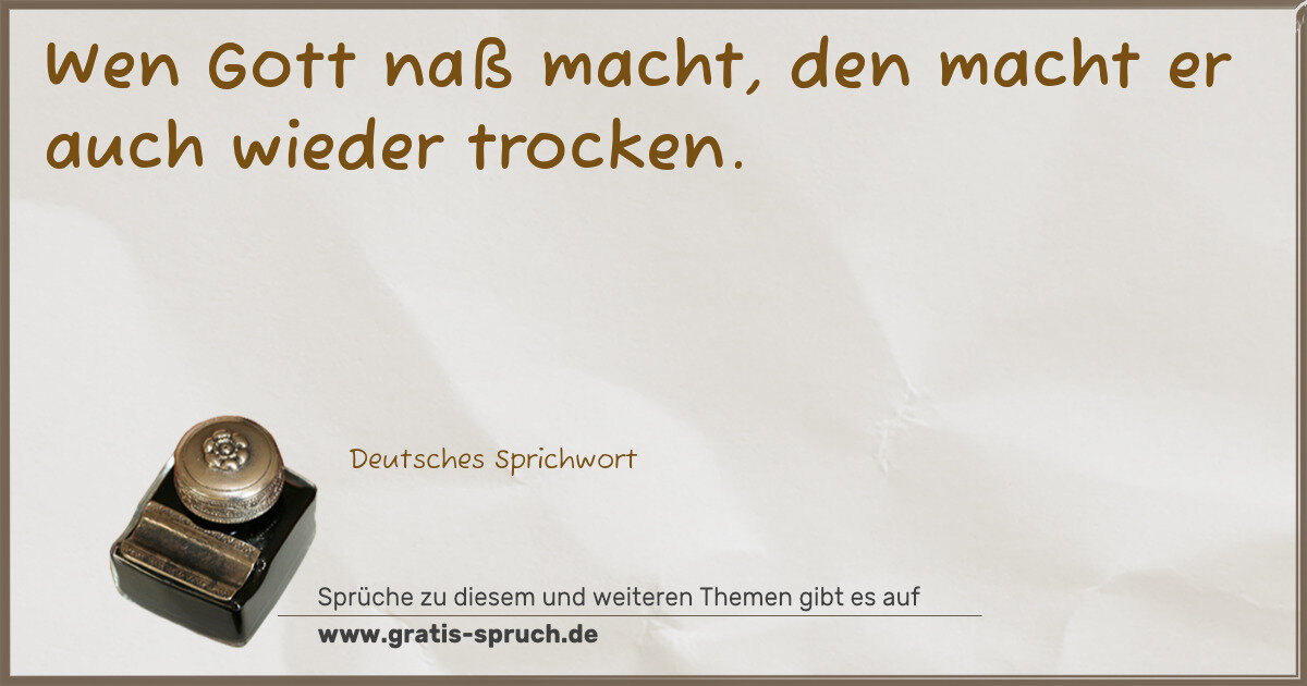 Spruchbild: Trockenheit