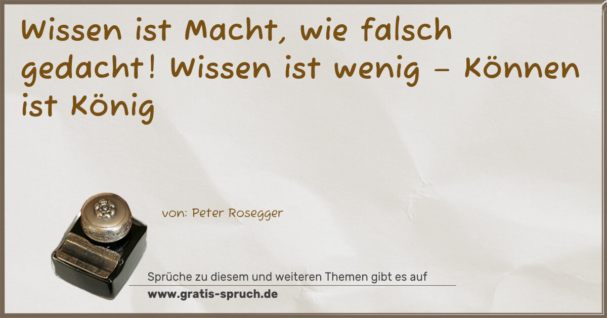 Spruchbild: König
