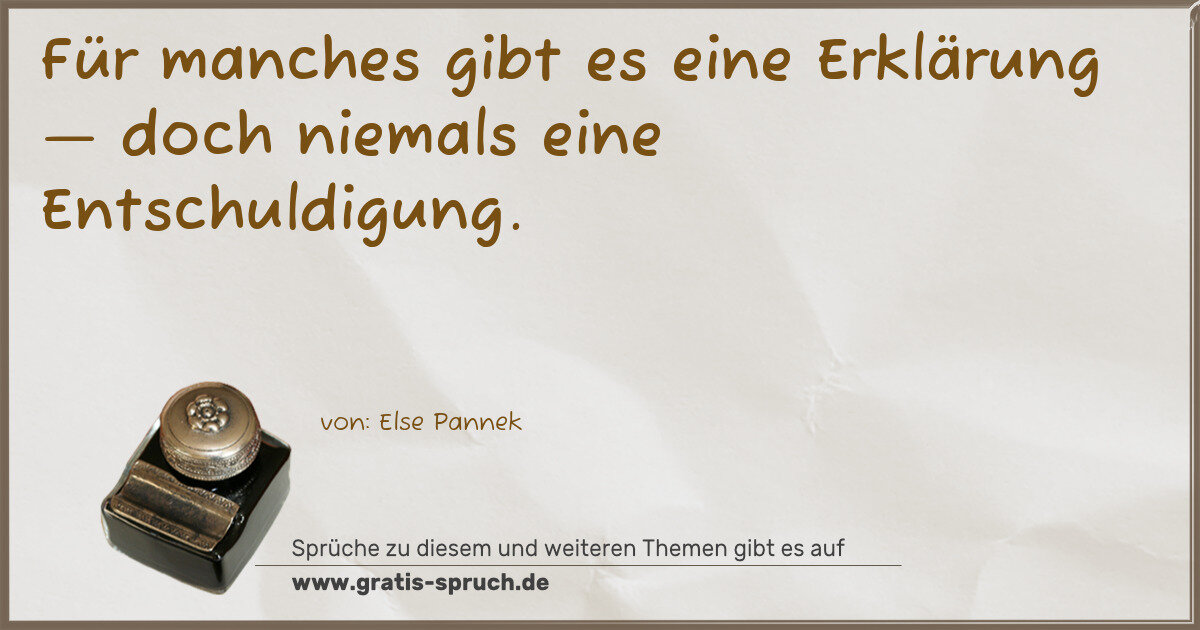 Spruchbild: Entschuldigung