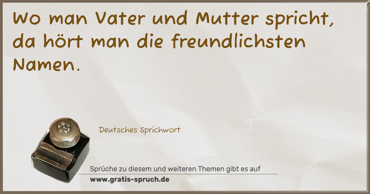 Spruchbild: Vater