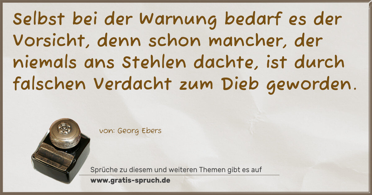 Spruchbild: Warnung