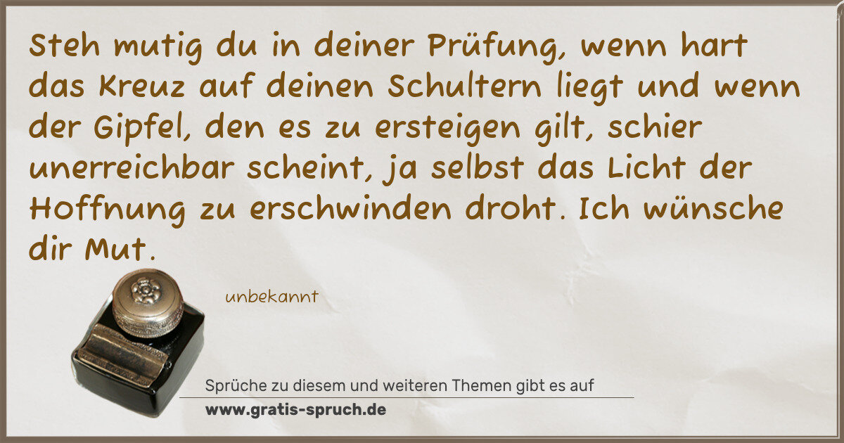 Spruchbild: Kreuz