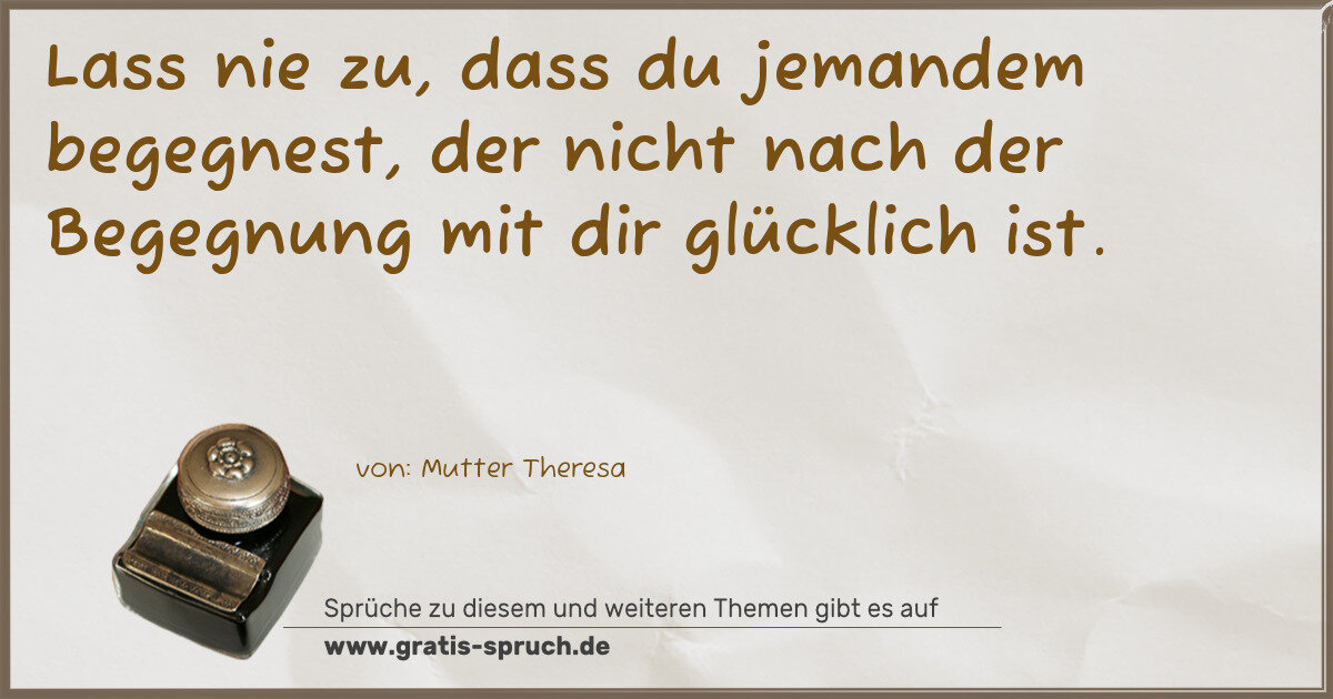 Spruchbild: Begegnung