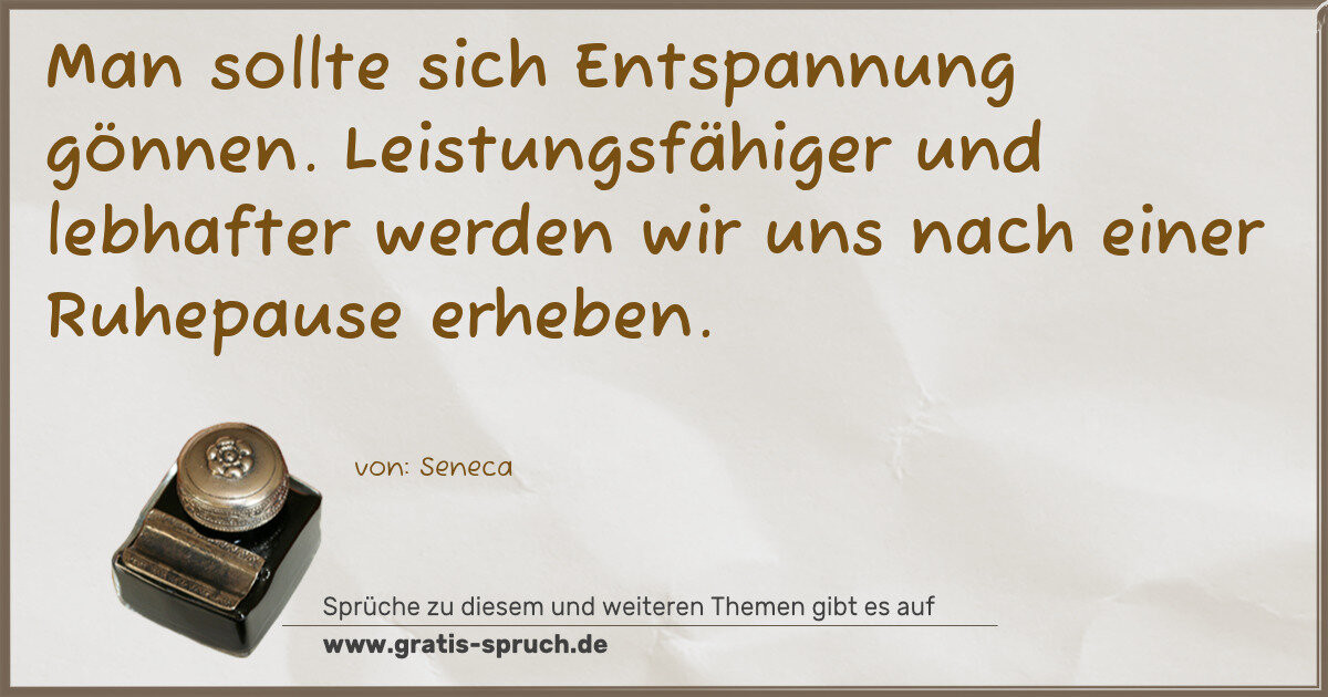 Spruchbild: Entspannung