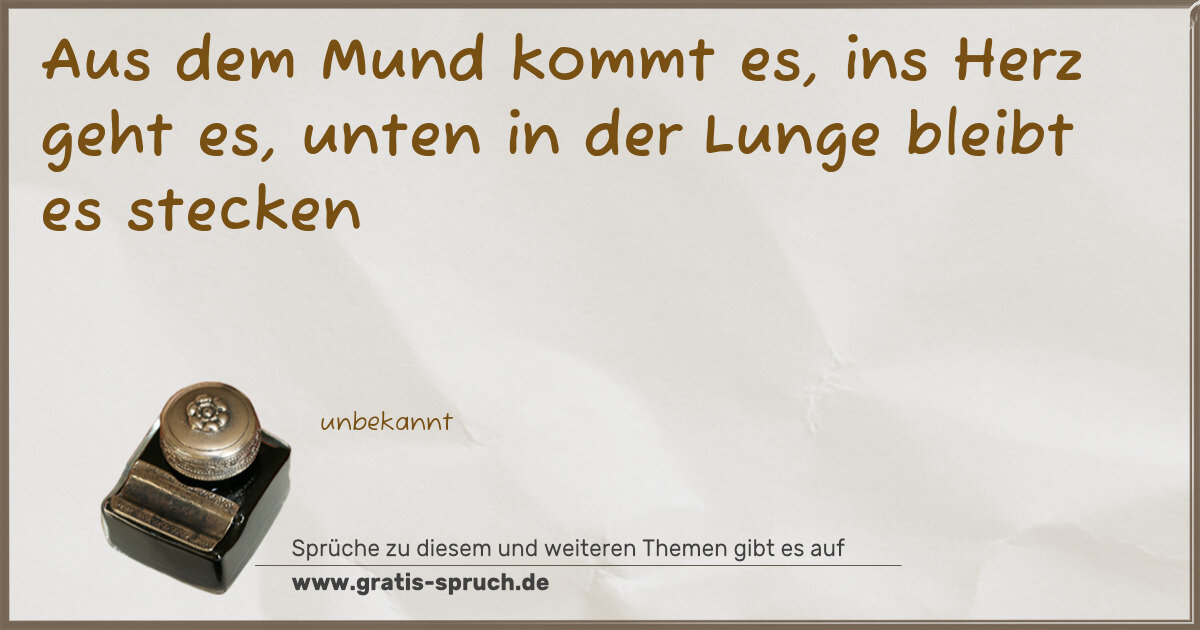 Spruchbild: Lunge