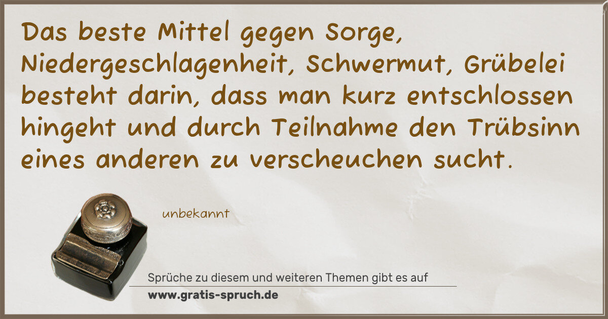 Spruchbild: Schwermut
