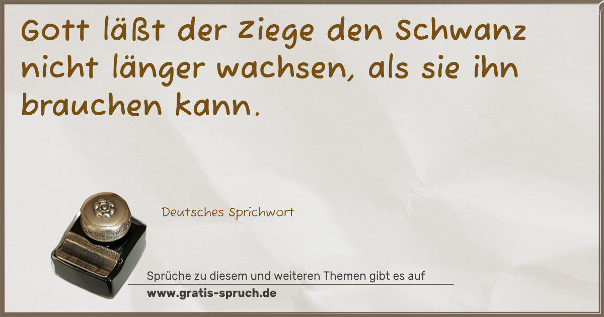 Spruchbild: Ziegen