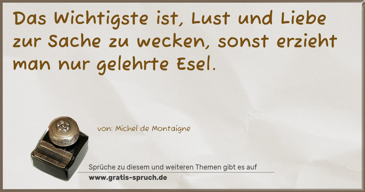 Spruchbild: Begeisterung