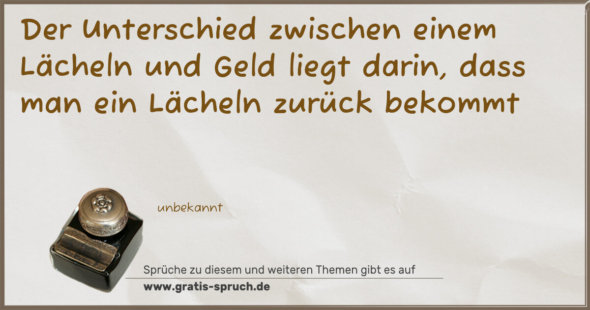 Spruchbild: Unterschied