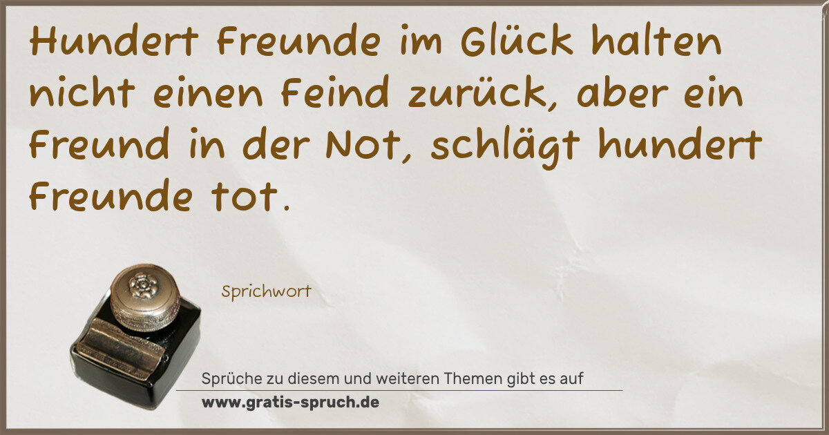 Spruchbild: Sprüche über Freundschaft