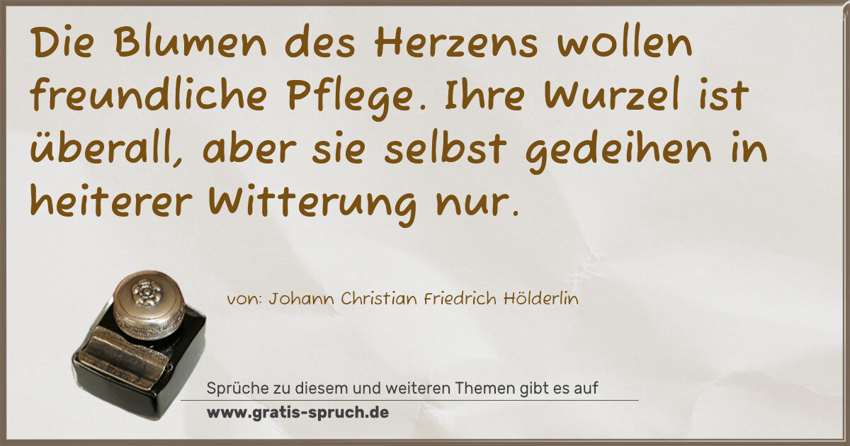 Spruchbild: Pflege