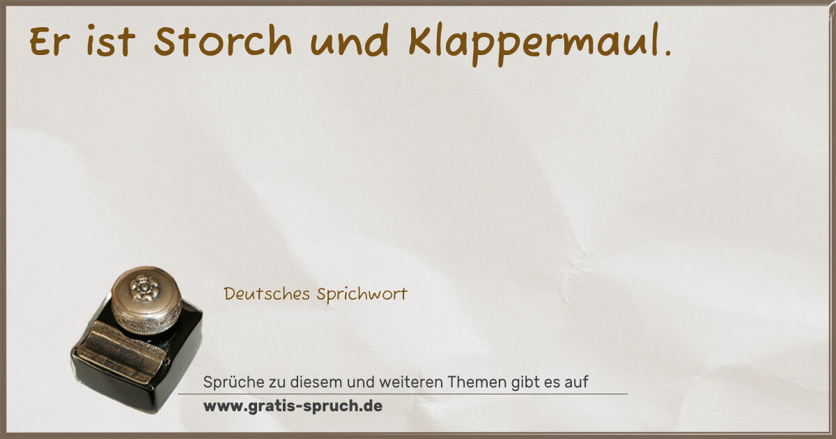 Spruchbild: Redseligkeit