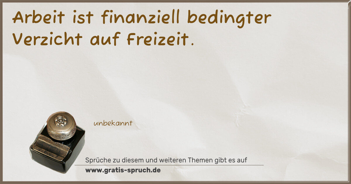 Spruchbild: Verzicht