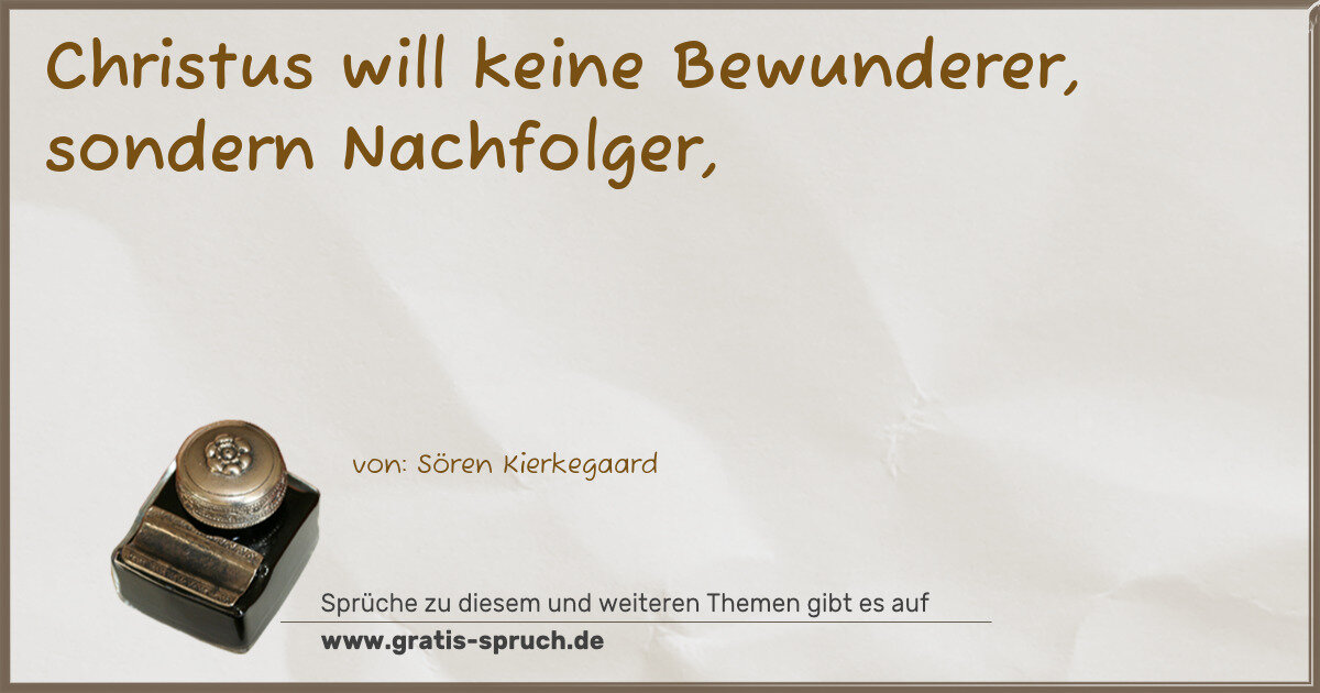 Spruchbild: Nachfolger