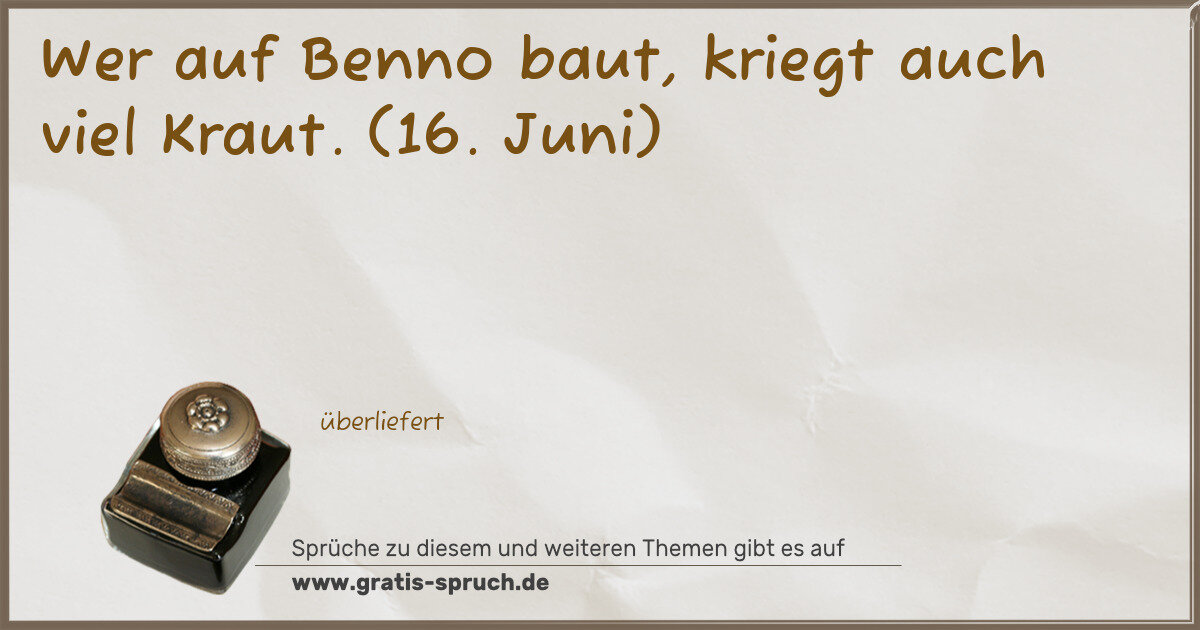Spruchbild: Kraut